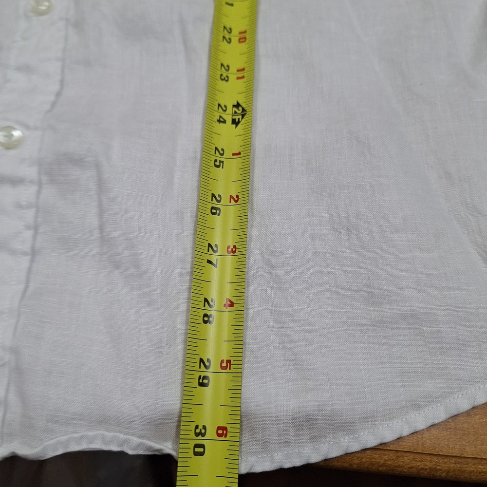 UNTUCKit Cameron WR Shirt Mens XX-Large White 100% Linen Short Sleeve 40878 Camp - Picture 6 of 8